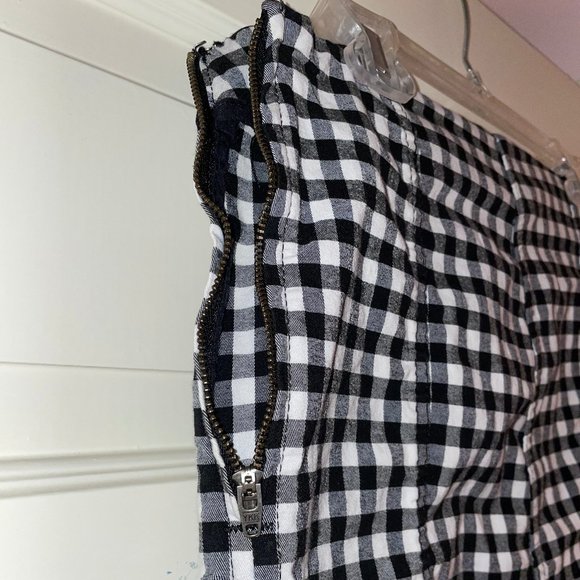 Free People Black Gingham Mini Skirt - Picture 4 of 5